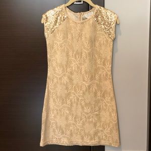 Blush golden dress